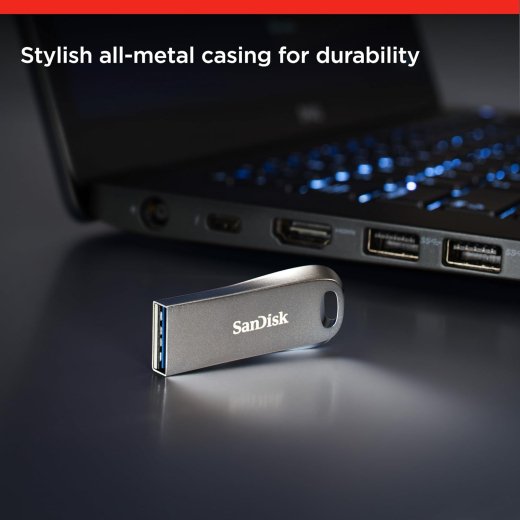 ذاكرة فلاش مصنوع من  ستانلس ستيل 128GB بمنفذ USB 3.1  فائق السرعه -من سان ديسك