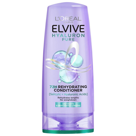 بلسم الفيف هيالورون النقي لفروة الرأس الدهنية وأطراف الشعر الجافة -  من لوريال